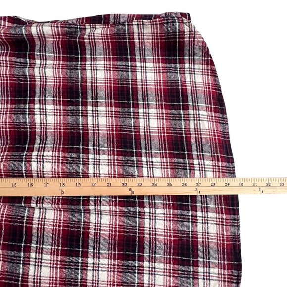 Jachs Flannel Button Up Shirt Mens 2XL Pockets Casual Heavy Plaid Red - Picture 10 of 12